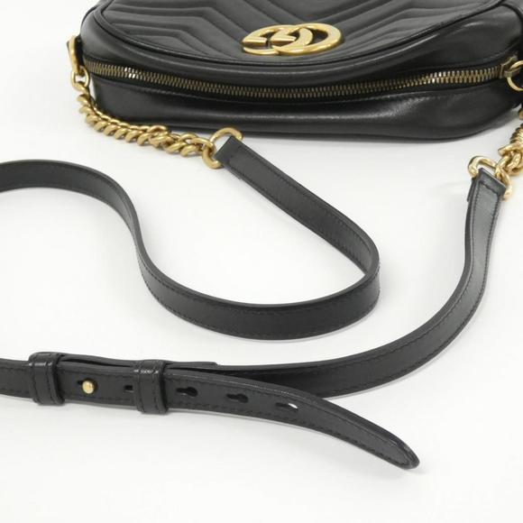 GUCCI Black GG Marmont Shoulder Bag - Picture 8 of 10